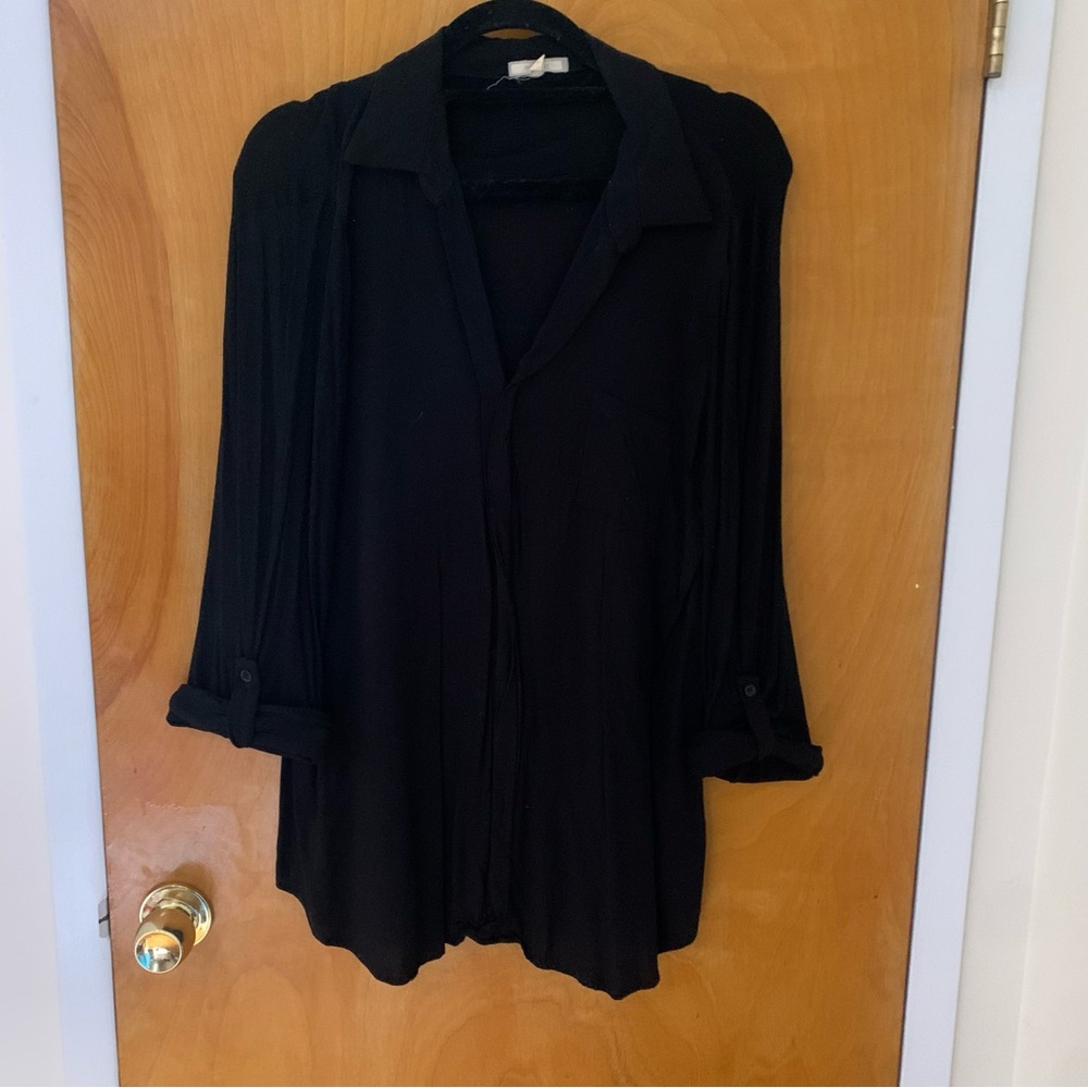 Black cotton 3/4 sleeve